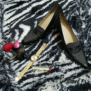 Smart Anne Klein black heels, Size 7.